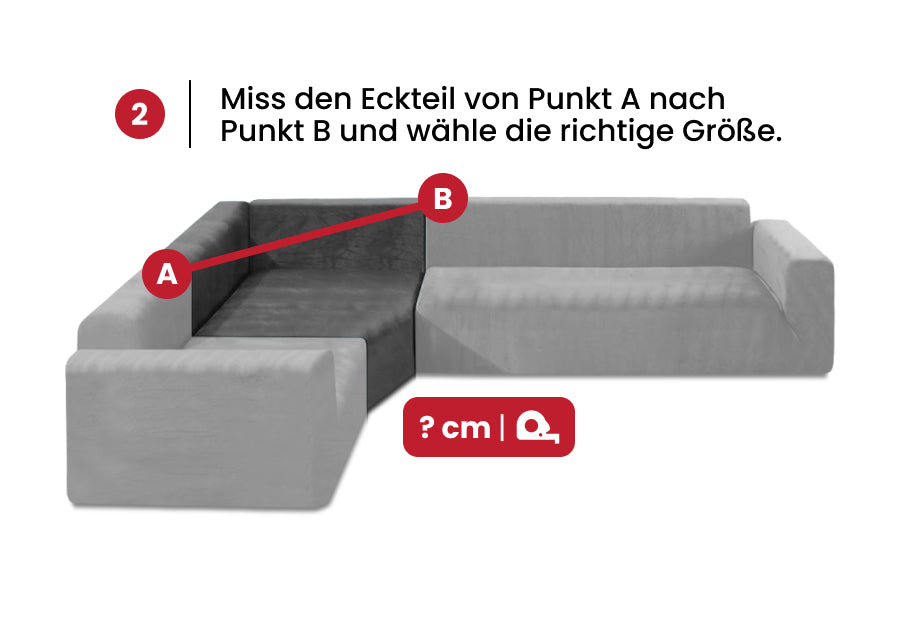 Ecksofabezug (3-teilig)