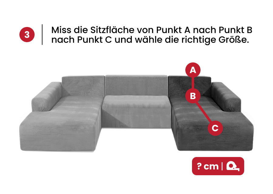 U-Sofabezug (3-teilig)