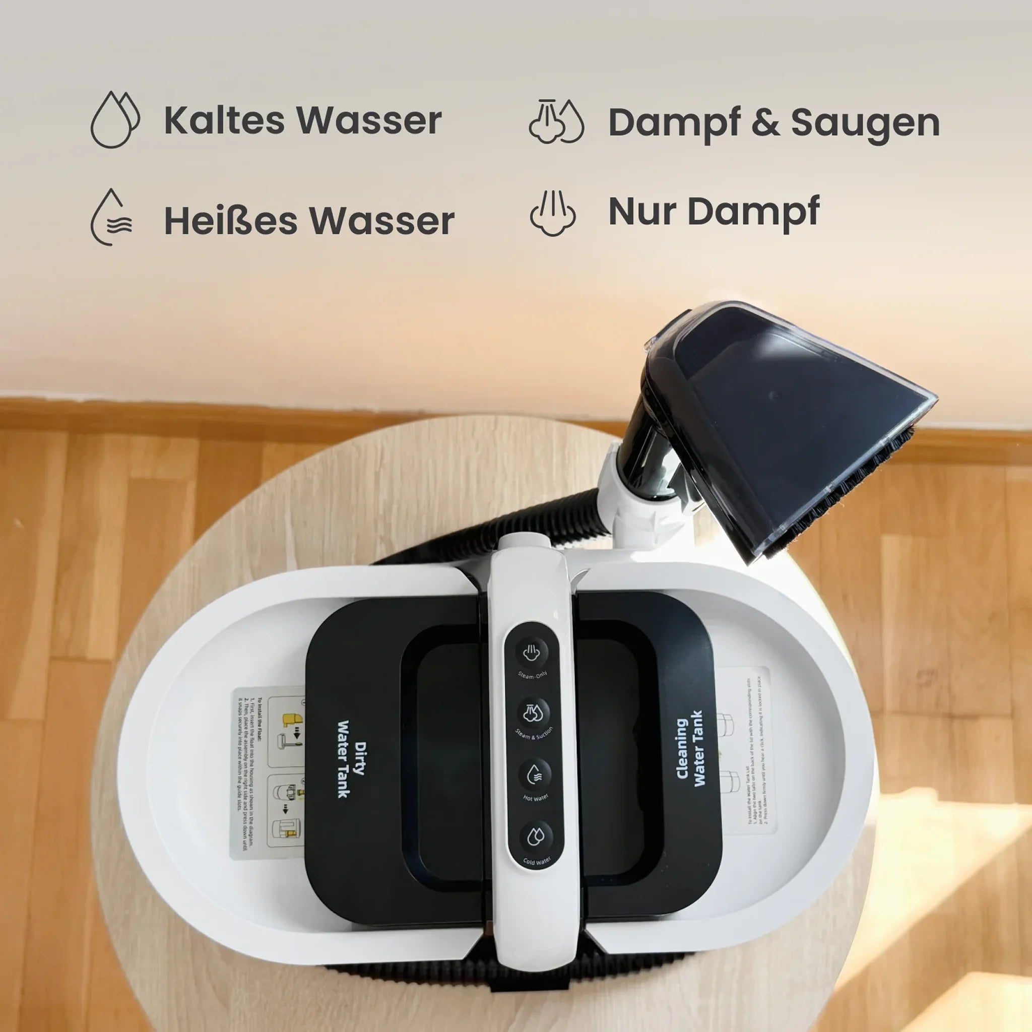 LuxeSteam Pro Dampffunktion